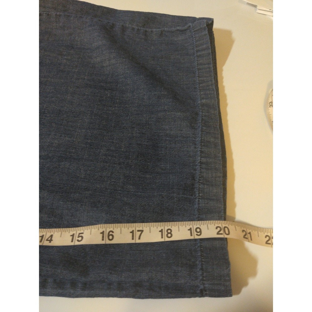 Woman Within Wide Leg Cropped Denim Pants Plus Size 26 Elastic Waist Flowy - Picture 7 of 9